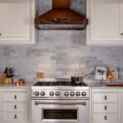 ZLINE Kitchen And Bath ZLINE Designer Carved Wooden Wall Mount Range Hood In Walnut (KBRRC)