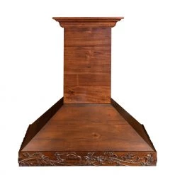 ZLINE Kitchen And Bath ZLINE Designer Carved Wooden Wall Mount Range Hood In Walnut (KBRRC) 10 ZLINE Kitchen And Bath ZLINE Designer Carved Wooden Wall Mount Range Hood In Walnut (KBRRC)