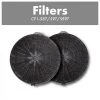 ZLINE Kitchen And Bath ZLINE Charcoal Replacement Filters For Models 587, 597, And 9597 (Set Of 2) (CF1-587/597/9597)