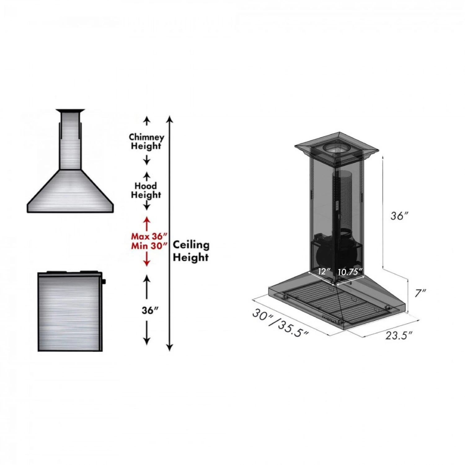 ZLINE Kitchen And Bath ZLINE Designer Series Oil-Rubbed Bronze Island Mount Range Hood (8GL2Bi) Shop By Brand 6 ZLINE Kitchen And Bath ZLINE Designer Series Oil-Rubbed Bronze Island Mount Range Hood (8GL2Bi) Shop By Brand
