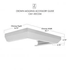 ZLINE Kitchen And Bath ZLINE Crown Molding 1 For Wall Range Hood (CM1-KECOM)