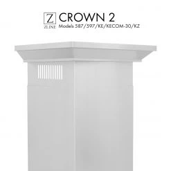 ZLINE Kitchen And Bath ZLINE Crown Molding 2 For Wall Range Hood (CM2-587/597/KE/KECOM-30/KZ)