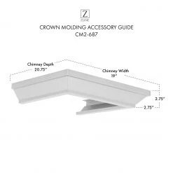 ZLINE Kitchen And Bath Range Hood Accessories ZLINE Crown Molding 2 For Wall Range Hoods (CM2-687)