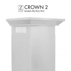 ZLINE Kitchen And Bath Range Hood Accessories ZLINE Crown Molding 2 For Wall Range Hoods (CM2-KB/KL2/KL3)