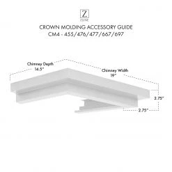 ZLINE Kitchen And Bath Range Hood Accessories ZLINE Crown Molding 4 For Wall Range Hood (CM4-455/476/477/667/697)