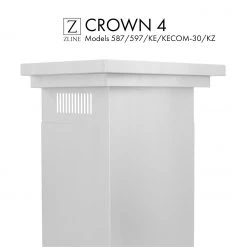 ZLINE Kitchen And Bath Range Hood Accessories ZLINE Crown Molding 4 For Wall Range Hood (CM4-587/597/KE/KECOM-30/KZ)