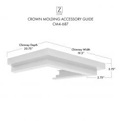 ZLINE Kitchen And Bath ZLINE Crown Molding #4 For Wall Range Hood (CM4-687) Range Hood Accessories