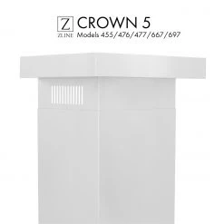 ZLINE Kitchen And Bath Range Hood Accessories ZLINE Crown Molding #5 For Wall Range Hood (CM5-455/476/477/667/697)