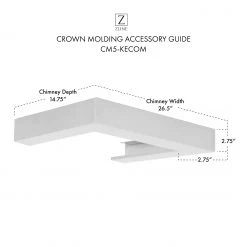 ZLINE Kitchen And Bath ZLINE Crown Molding #5 For Wall Range Hood (CM5-KECOM) 17 ZLINE Kitchen And Bath ZLINE Crown Molding #5 For Wall Range Hood (CM5-KECOM)