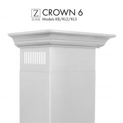 ZLINE Kitchen And Bath Range Hood Accessories ZLINE Crown Molding #6 For Wall Range Hood (CM6-KB/KL2/KL3)