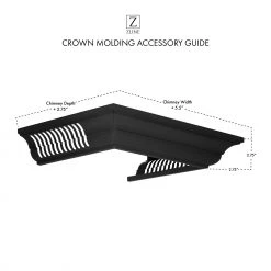 ZLINE Kitchen And Bath Range Hood Accessories ZLINE Crown Molding In Black Stainless Steel With Built-in Bluetooth Speakers (CM6-BT-BSKBN) 7 ZLINE Kitchen And Bath Range Hood Accessories ZLINE Crown Molding In Black Stainless Steel With Built-in Bluetooth Speakers (CM6-BT-BSKBN)