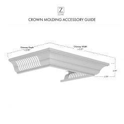 ZLINE Kitchen And Bath ZLINE Crown Molding In Stainless Steel With Built-in Bluetooth Speakers (CM6-BT-KF1/KF2) Range Hood Accessories