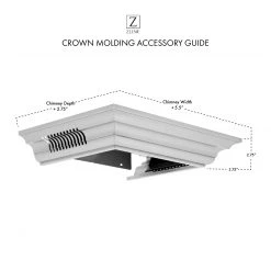 ZLINE Kitchen And Bath ZLINE Crown Molding In Stainless Steel With Built-in Bluetooth Speakers (CM6-BT-KN/KN4)