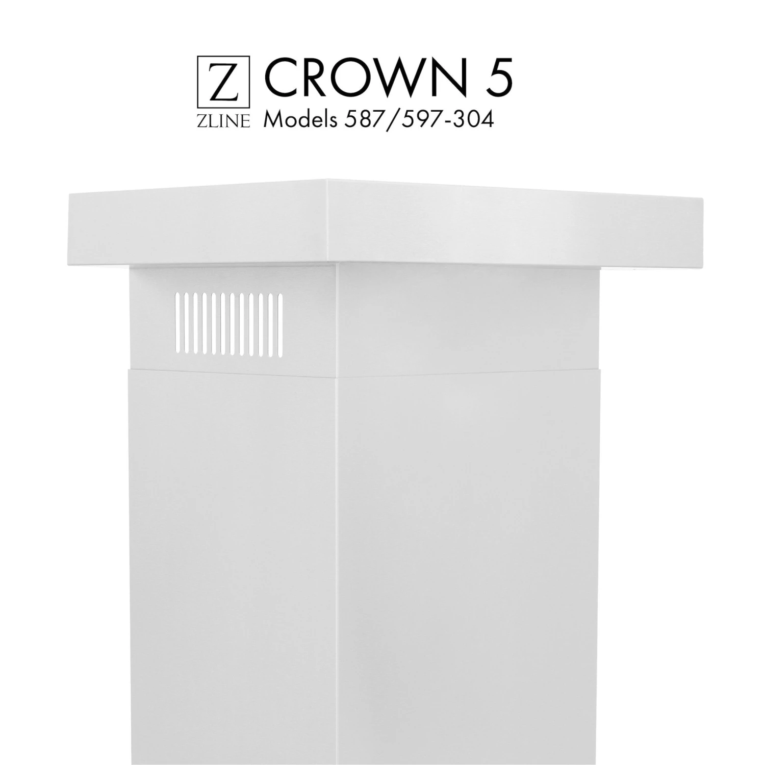 ZLINE Kitchen And Bath ZLINE Crown Molding Profile 5 For Wall Mount Range Hood (CM5-687-304) Range Hood Accessories 1 ZLINE Kitchen And Bath ZLINE Crown Molding Profile 5 For Wall Mount Range Hood (CM5-687-304) Range Hood Accessories