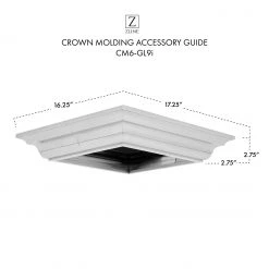 ZLINE Kitchen And Bath ZLINE Crown Molding Profile 6 For Island Mount Range Hood (CM6-GL9i)