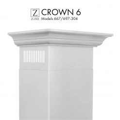 ZLINE Kitchen And Bath ZLINE Crown Molding Profile 6 For Wall Mount Range Hood (CM6-667/697-304)