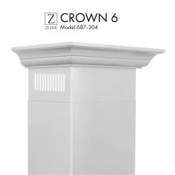 ZLINE Kitchen And Bath ZLINE Crown Molding Profile 6 For Wall Mount Range Hood (CM6-687-304) Range Hood Accessories