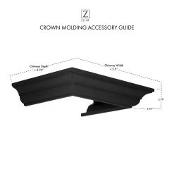 ZLINE Kitchen And Bath ZLINE Crown Molding Profile 6 For Wall Mount Range Hood (CM6-BSKBN) Range Hood Accessories