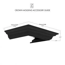 ZLINE Kitchen And Bath ZLINE Crown Molding Profile 6 For Wall Mount Range Hood (CM6-BSKEN) Range Hood Accessories