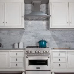 ZLINE Kitchen And Bath Shop By Brand ZLINE Convertible Designer Series DuraSnow Stainless Steel Wall Mount Range Hood (8KBS)