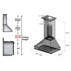 ZLINE Kitchen And Bath ZLINE Designer Series DuraSnow Wall Mount Range Hood (8656S) Shop By Brand