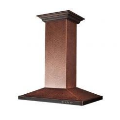 ZLINE Kitchen And Bath ZLINE Designer Series Hand Hammered Copper Island Mount Range Hood (8GL2Hi)