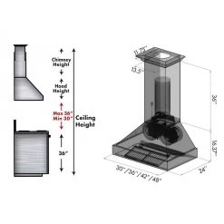 ZLINE Kitchen And Bath ZLINE Designer Series Wall Mount Range Hood (655-HBXXX) Shop By Brand