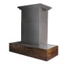 ZLINE Kitchen And Bath Shop By Brand ZLINE Convertible Designer Series Wooden Island Mount Range Hood In Butcher Block (681iW)