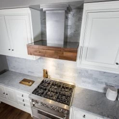 ZLINE Kitchen And Bath ZLINE Remote Blower Ducted Designer Series Wooden Wall Mount Range Hood In Butcher Block (681W-RD/RS) 20 ZLINE Kitchen And Bath ZLINE Remote Blower Ducted Designer Series Wooden Wall Mount Range Hood In Butcher Block (681W-RD/RS)