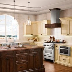 ZLINE Kitchen And Bath ZLINE Remote Blower Ducted Designer Series Wooden Wall Mount Range Hood In Butcher Block (681W-RD/RS) 24 ZLINE Kitchen And Bath ZLINE Remote Blower Ducted Designer Series Wooden Wall Mount Range Hood In Butcher Block (681W-RD/RS)