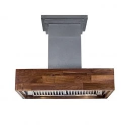 ZLINE Kitchen And Bath ZLINE Remote Blower Ducted Designer Series Wooden Wall Mount Range Hood In Butcher Block (681W-RD)