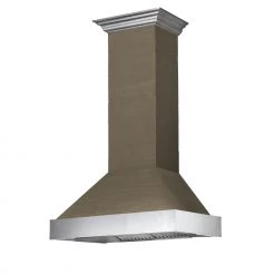 ZLINE Kitchen And Bath ZLINE Shiplap Wooden Wall Range Hood With Stainless Steel Accent (365YY) Shop By Brand