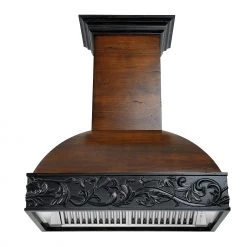 ZLINE Kitchen And Bath Shop By Brand ZLINE Designer Wooden Wall Mount Range Hood In Antigua And Walnut - Includes Motor (393AR)