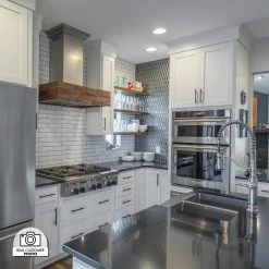 ZLINE Kitchen And Bath ZLINE 36 In. Remote Blower Ducted Designer Series Wooden Wall Mount Range Hood In Butcher Block (681W-RS-36-400) Shop By Brand