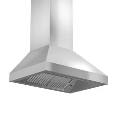 ZLINE Kitchen And Bath ZLINE Ducted Wall Mount Range Hood With Single Remote Blower In Stainless Steel (597-RS-400)