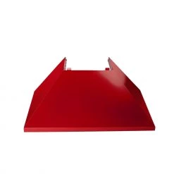 ZLINE Kitchen And Bath ZLINE Ducted DuraSnow Stainless Steel Range Hood With Red Gloss Shell (8654RG)