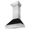 ZLINE Kitchen And Bath Shop By Brand ZLINE Ducted DuraSnow Stainless Steel Range Hood With Black Matte Shell (8654BLM)