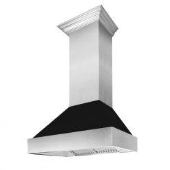 ZLINE Kitchen And Bath Shop By Brand ZLINE Ducted DuraSnow Stainless Steel Range Hood With Black Matte Shell (8654BLM)