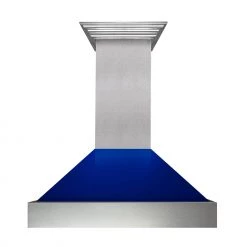 ZLINE Kitchen And Bath Shop By Brand ZLINE Ducted DuraSnow Stainless Steel Range Hood With Blue Gloss Shell (8654BG)