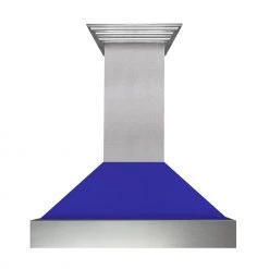 ZLINE Kitchen And Bath Shop By Brand ZLINE Ducted DuraSnow Stainless Steel Range Hood With Blue Matte Shell (8654BM)