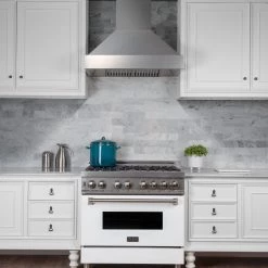 ZLINE Kitchen And Bath ZLINE DuraSnow Stainless Steel Range Hood With DuraSnow Shell (8654SN)