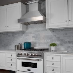 ZLINE Kitchen And Bath ZLINE DuraSnow Stainless Steel Range Hood With DuraSnow Shell (8654SN)