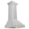 ZLINE Kitchen And Bath Shop By Brand 30 In. ZLINE Autograph Edition DuraSnow Stainless Steel Range Hood With DuraSnow Stainless Steel Shell And Handle (8654SNZ-30)