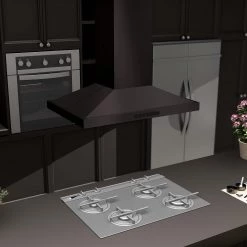 ZLINE Kitchen And Bath ZLINE Convertible Vent Island Mount Range Hood In Black Stainless Steel (BSGL2iN) Shop By Brand