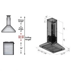 ZLINE Kitchen And Bath ZLINE Convertible Island Mount Range Hood In Stainless Steel (KL3i)