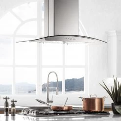 ZLINE Kitchen And Bath Shop By Brand ZLINE Island Mount Range Hood In Stainless Steel & Glass (GL5i)