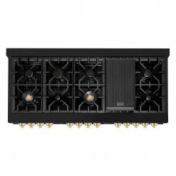 ZLINE Kitchen And Bath ZLINE Autograph Edition 60 In. 7.4 Cu. Ft. Dual Fuel Range With Gas Stove And Electric Oven In Black Stainless Steel With Accents (RABZ-60)