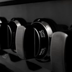 ZLINE Kitchen And Bath ZLINE 48 In. 6.0 Cu. Ft. Dual Fuel Range With Gas Stove And Electric Oven In Black Stainless Steel With Brass Burners (RAB-48)