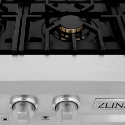ZLINE Kitchen And Bath ZLINE 36 In. Porcelain Rangetop In DuraSnow Stainless Steel With 6 Gas Burners (RTS-36) Available With Brass Burners Shop By Brand