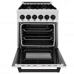 ZLINE Kitchen And Bath ZLINE Autograph Edition 24 In. 2.8 Cu. Ft. Dual Fuel Range With Gas Stove And Electric Oven In DuraSnow Stainless Steel With Accents (RASZ-SN-24) 28 ZLINE Kitchen And Bath ZLINE Autograph Edition 24 In. 2.8 Cu. Ft. Dual Fuel Range With Gas Stove And Electric Oven In DuraSnow Stainless Steel With Accents (RASZ-SN-24)